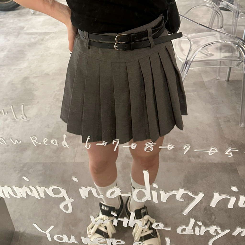 SLY | OPEN ZIP PLEATS ショートスカート (スカート(ミニ