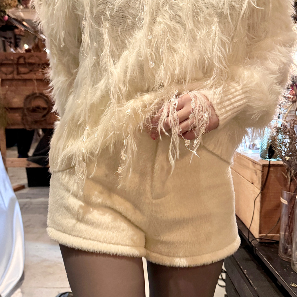 ハイウエストファーショートパンツ ハイウエストファーショートパンツ – pium
