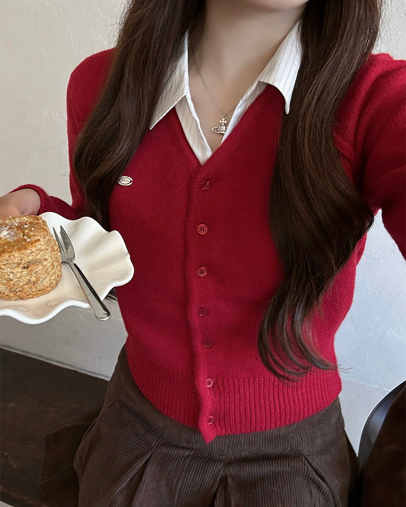 シンプルVネックカーディガン | ファッション通販サイト NUGU