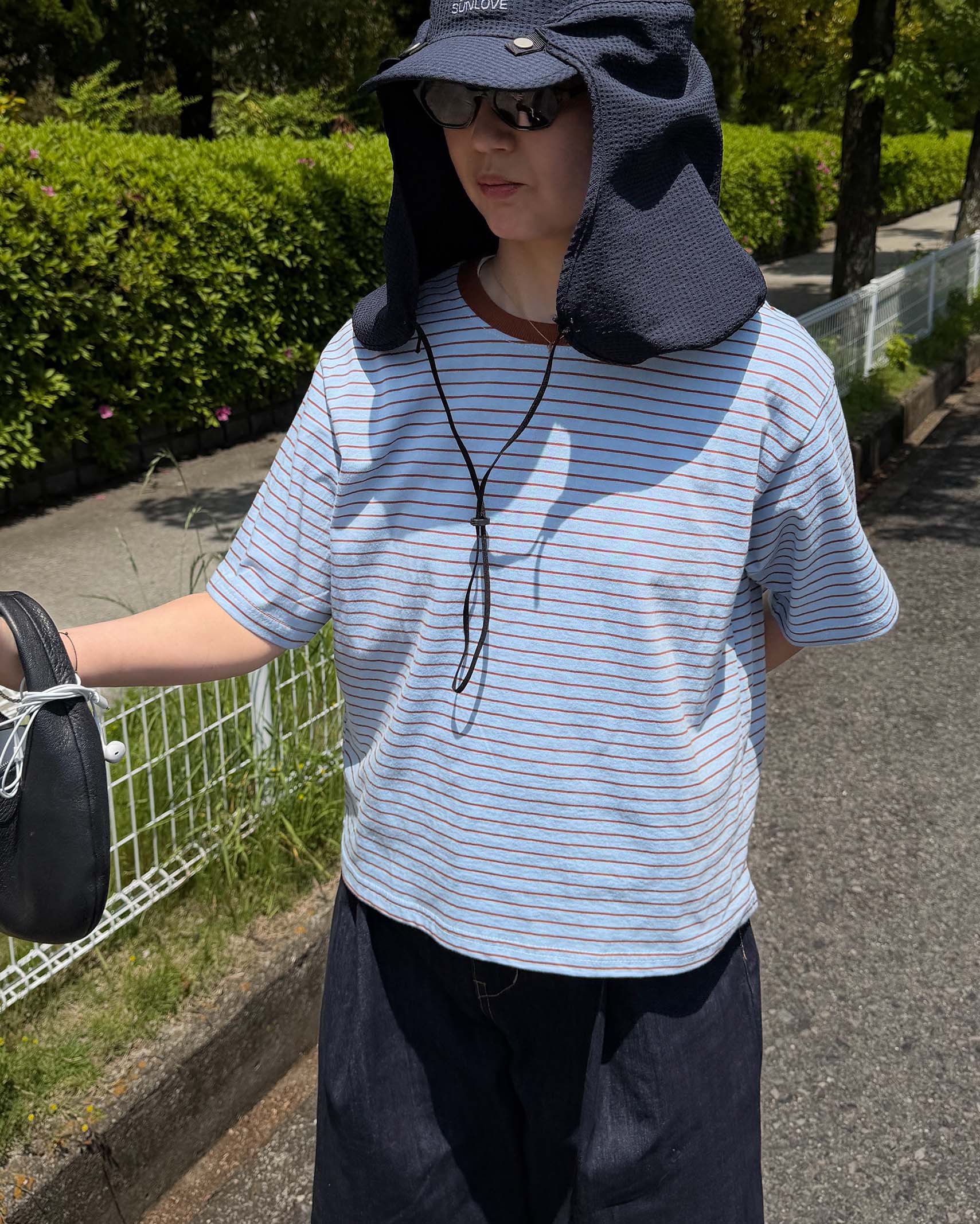ダンブル加工ボーダーTシャツ