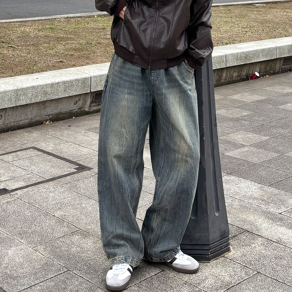 【PERSTEP】★男女兼用★タイミングウォッシングデニムパンツ pm-6014.jpg