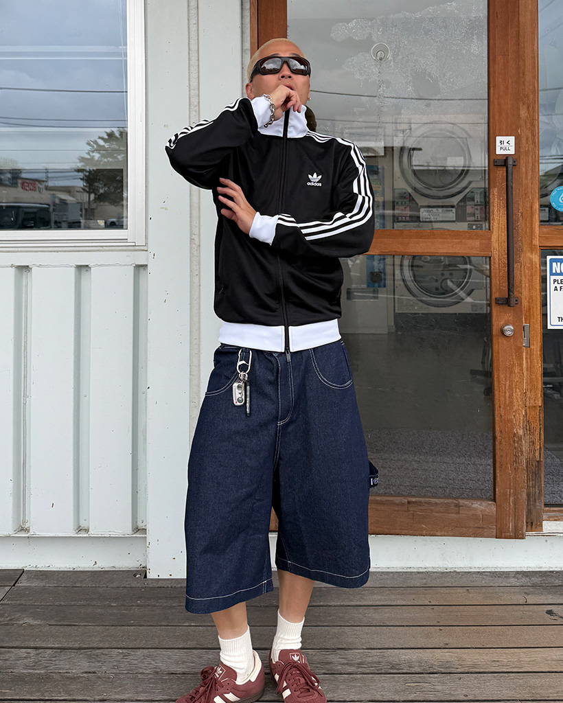 パンダ バックポケット刺繍バミューダパンツ | ファッション通販サイト NUGU