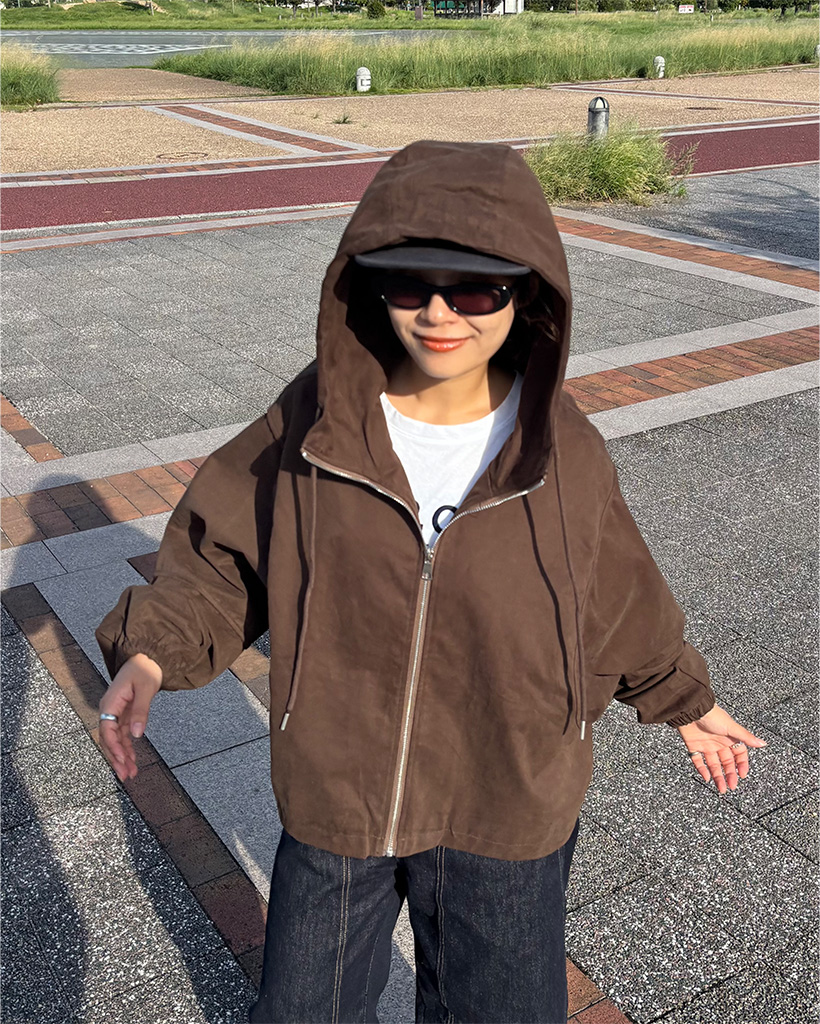 フードジップアップブルゾン | ファッション通販サイト NUGU