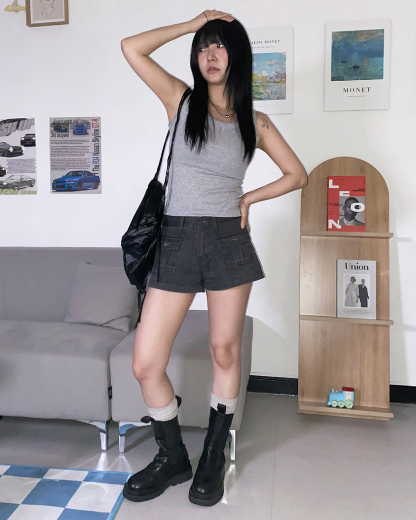 #LATUI ATELIER カーゴショートパンツ オリーブグリーン LATUI ATELIER カーゴショートパンツ オリーブグリーン