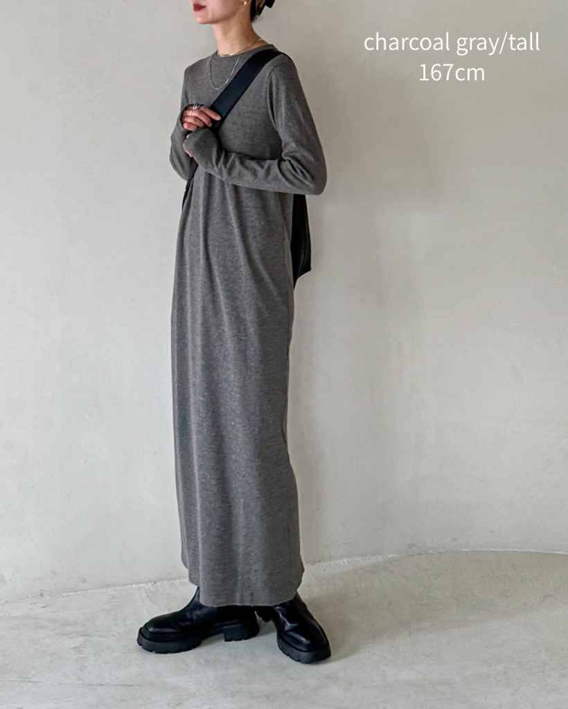 TALL/2Tサイズあり】カットリブロングワンピース | ファッション