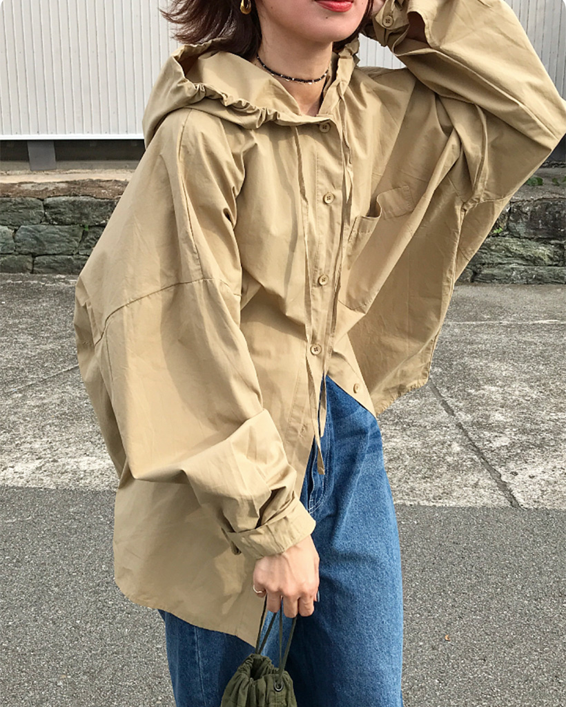 フードロングシャツ | ファッション通販サイト NUGU