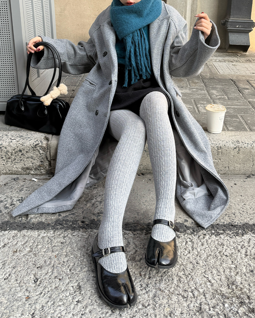 リブニットタイツ