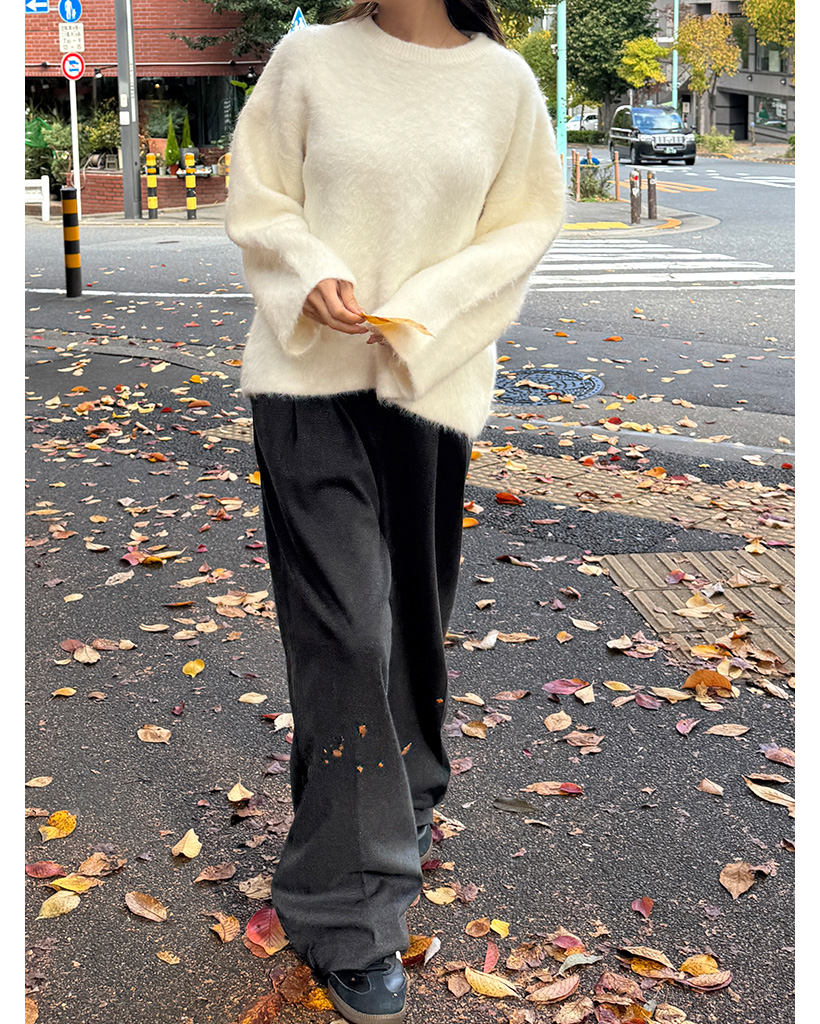 モヘアクルーネックニット | ファッション通販サイト NUGU