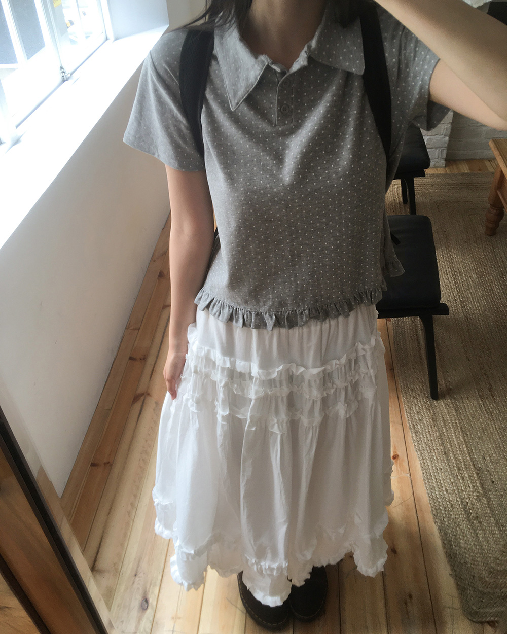 バボラグレー フリル付き 半袖Tシャツ 000000021816-23-l.jpg?t=