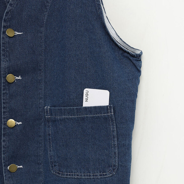 ダークデニム ボタン付きベスト Basic Work Vest / ベーシックワークベスト | Tops | | 児島ジーンズ