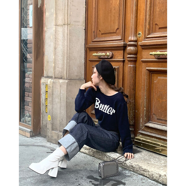 のんページ original]ダークブルーワイドデニムパンツ | ファッション通販