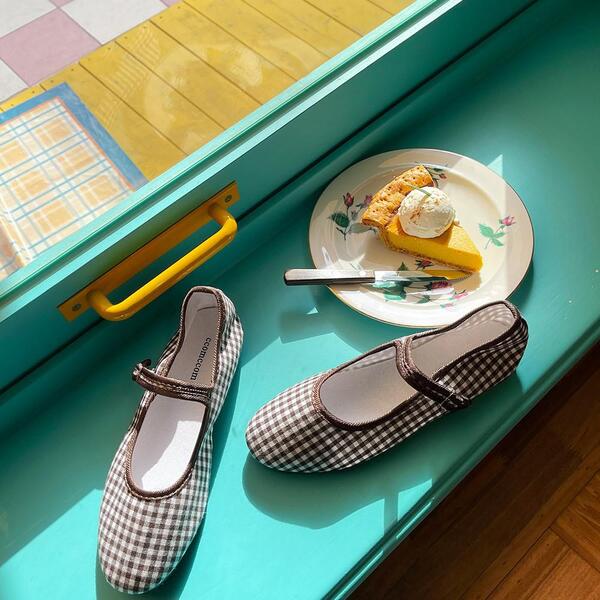 7color]チェックフラットシューズ(1.5cm) | ファッション通販サイト NUGU