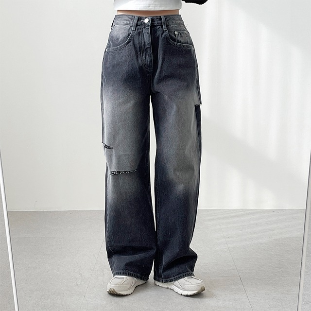 KEITAページ Kitschカットワイドデニムパンツ | ファッション通販サイト NUGU