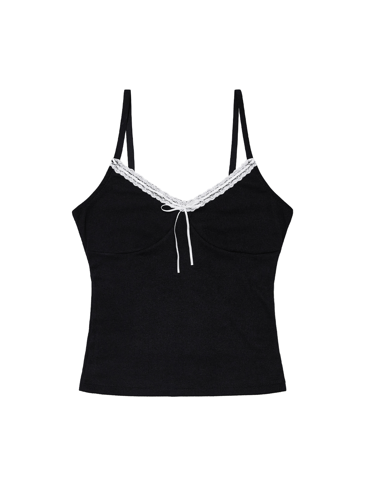 Dada ribbon tops ブラック　black ANDMARY】Dada ribbon tops