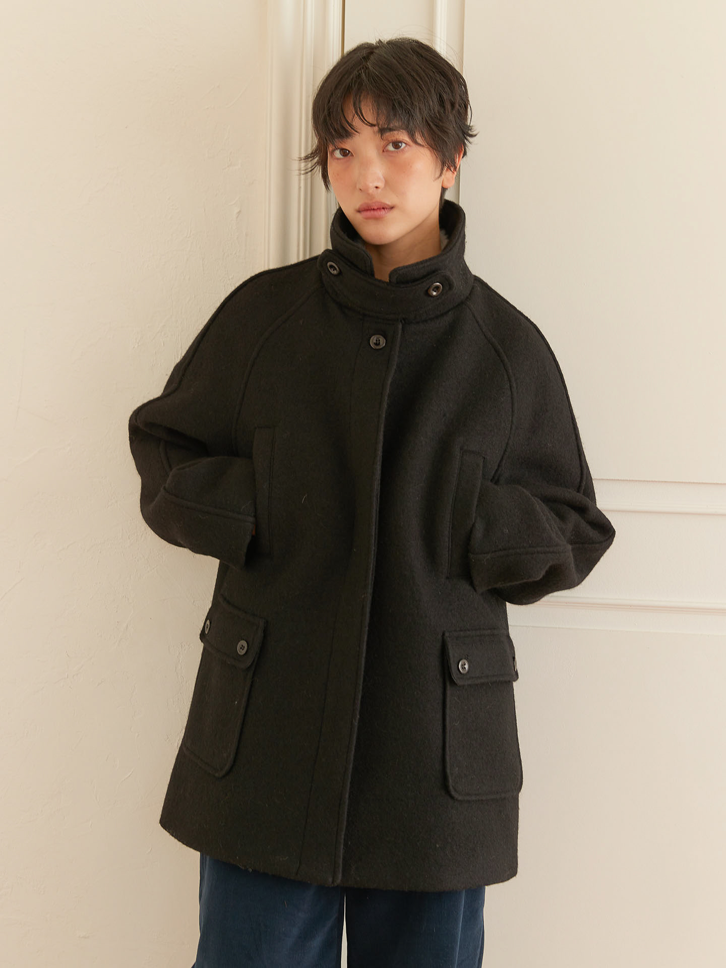【購入特典】ALPACA FLUFFY COAT_BLACK