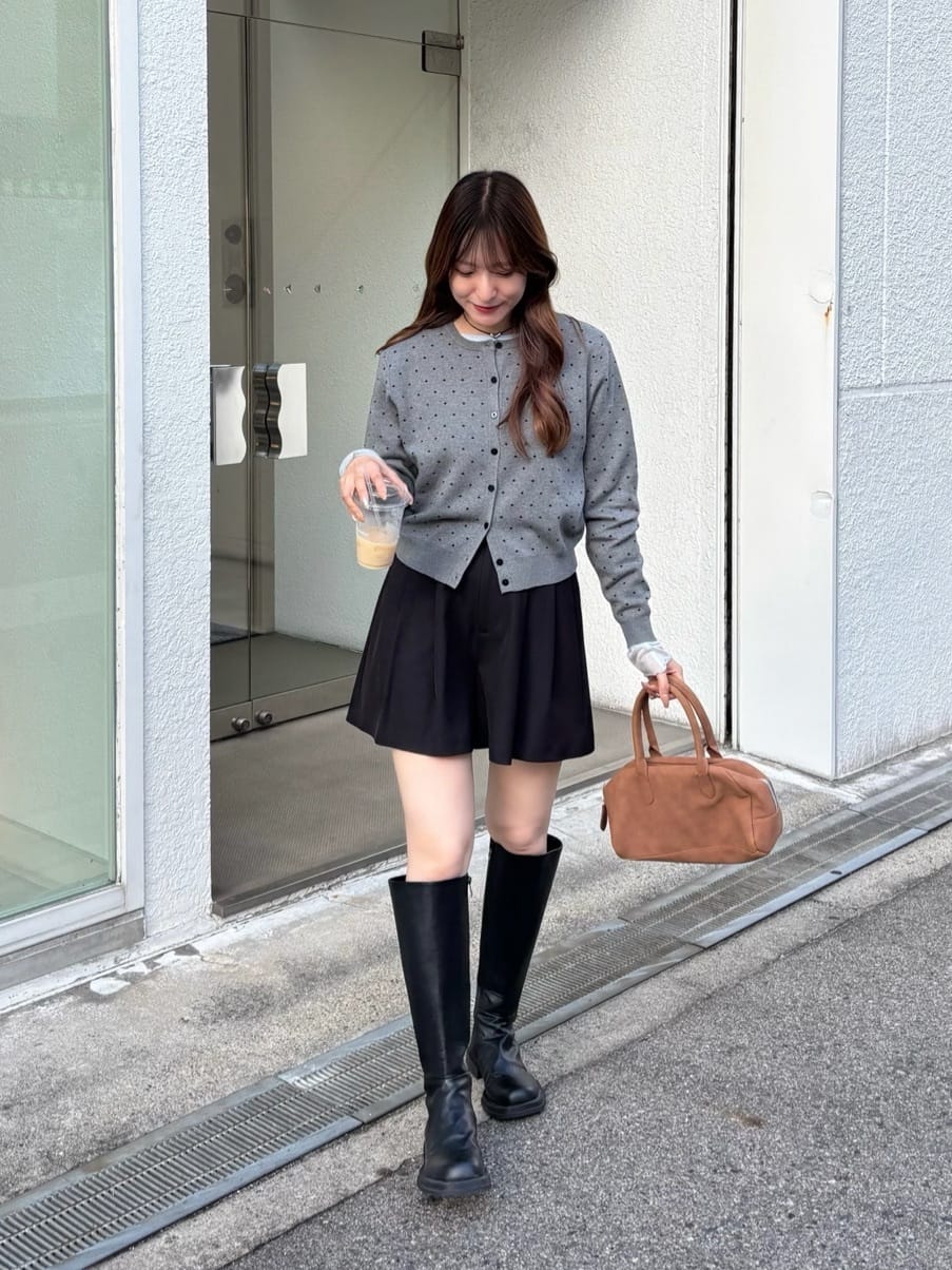 ドットジャガードニットカーディガン