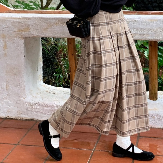 peanut check skirt | ファッション通販サイト NUGU