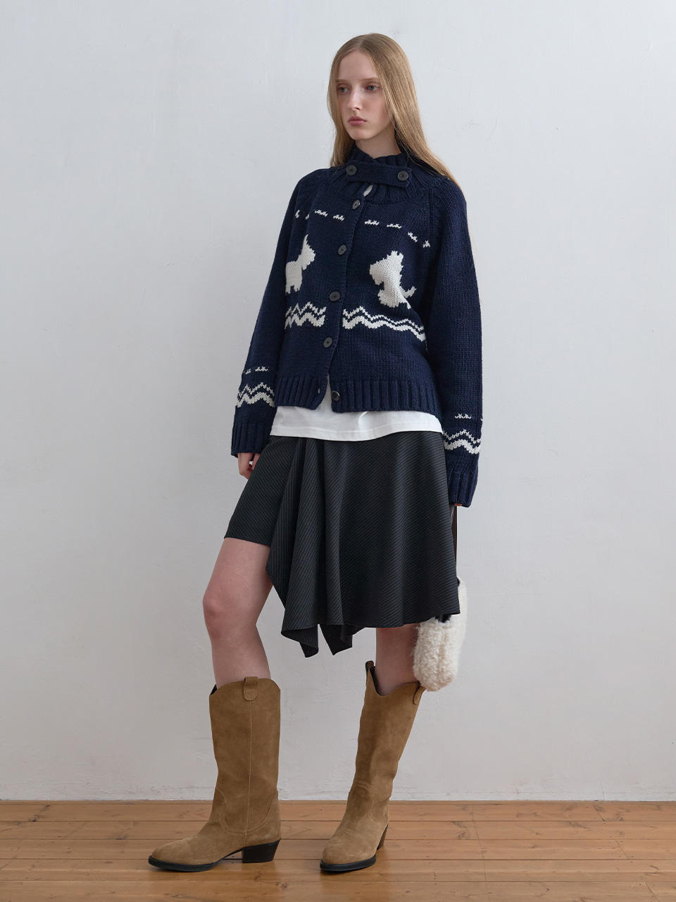 Puppy Cowichan Cardigan Navy | ファッション通販サイト NUGU