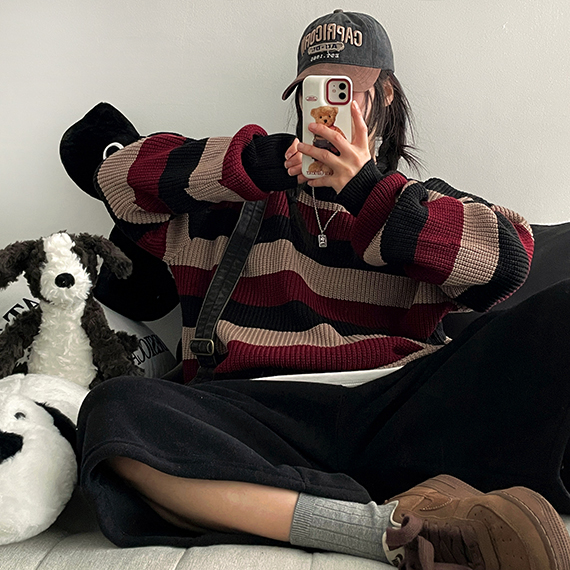 るんるんば様 C6230 ボーダーニット ボーダーニット | ファッション通販サイト NUGU