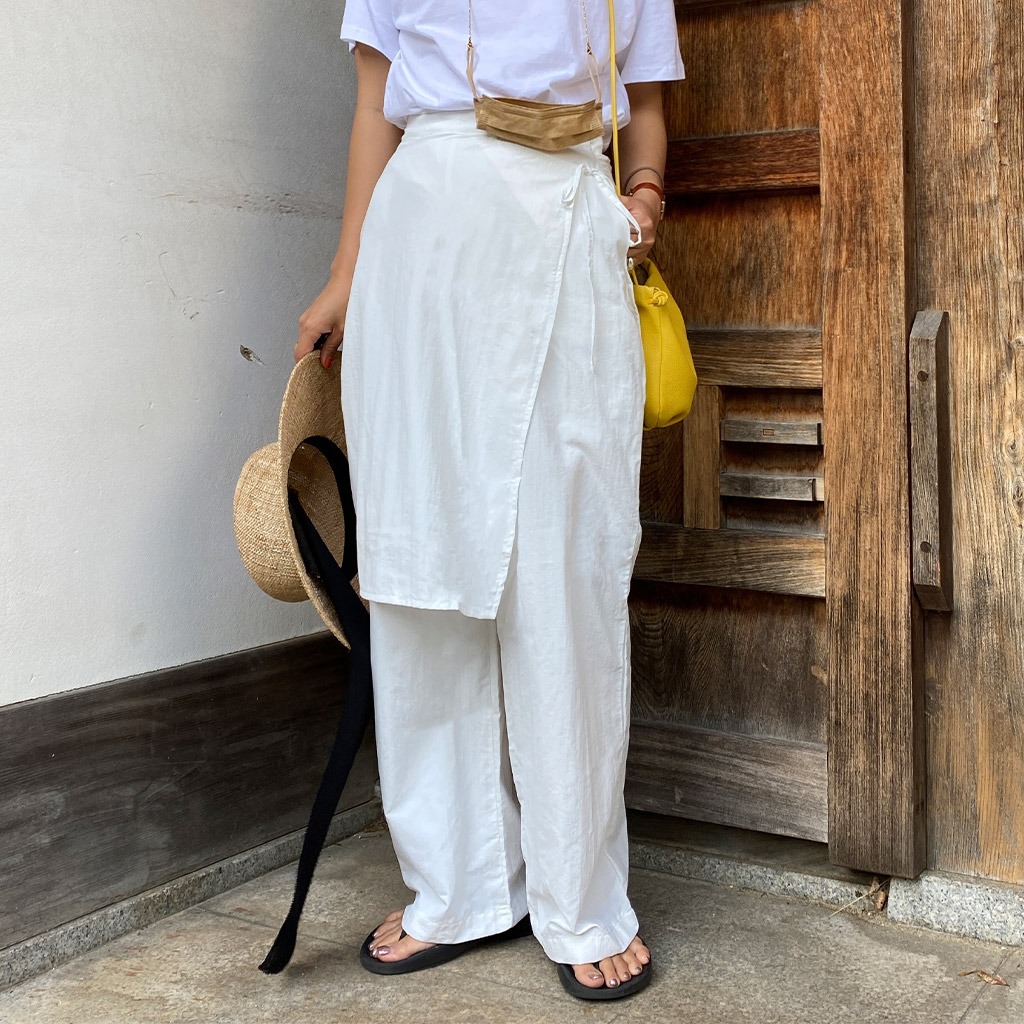 haru wrap skirt pants | ファッション通販サイト NUGU