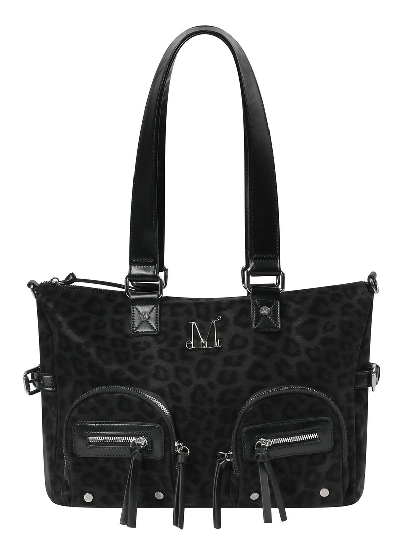 ROZAN LEOPARD METAL LOGO SHOULDER BAG UNISEX