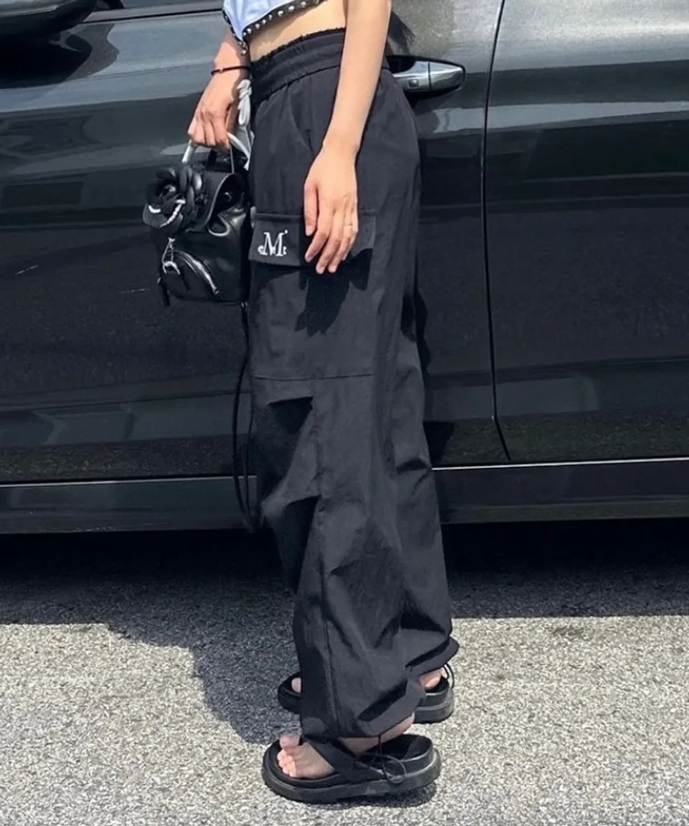 GROSS NYLON PARACHUTE CARGO PANTS (5color)