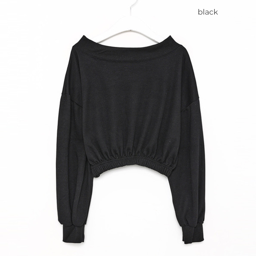 オフショルダークロップドスウェットシャツ | ファッション通販サイト NUGU