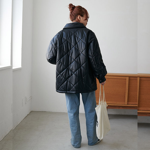 エコレザーキルティングジャケット | ファッション通販サイト NUGU