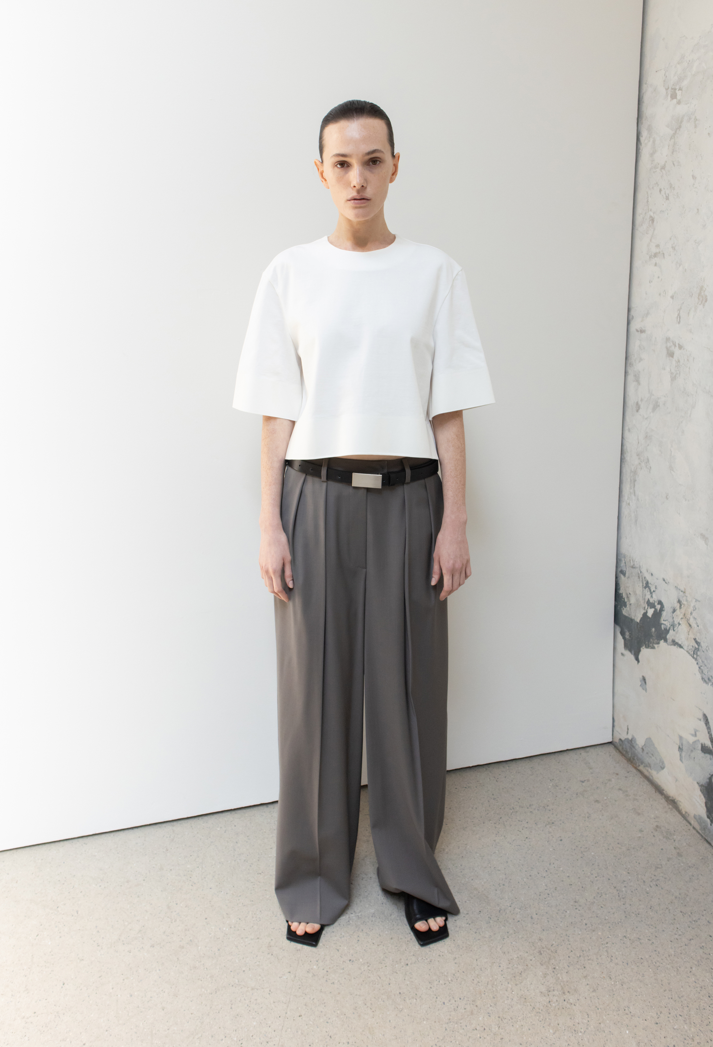 Summer Wool Trousers Slate Gray