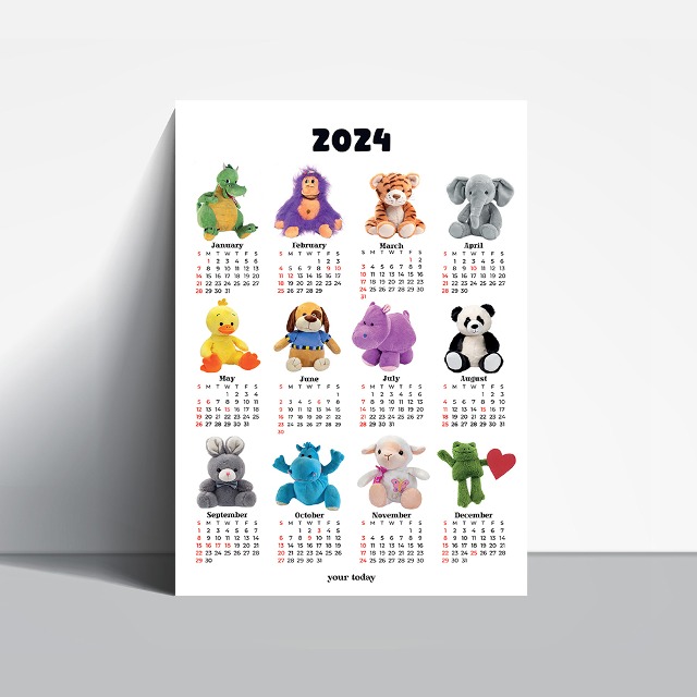 ぬいぐるみセット 2024年カレンダー付き 2024 ぬいぐるみカレンダー | ファッション通販サイト NUGU