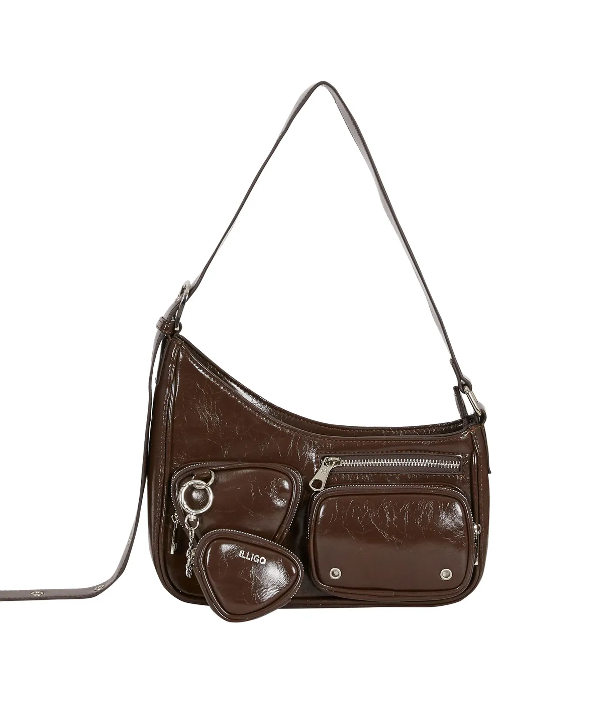 ◇ILLIGO◇ Triangle Pocket Bag Brown Triangle Pocket Bag Brown | ファッション通販サイト NUGU