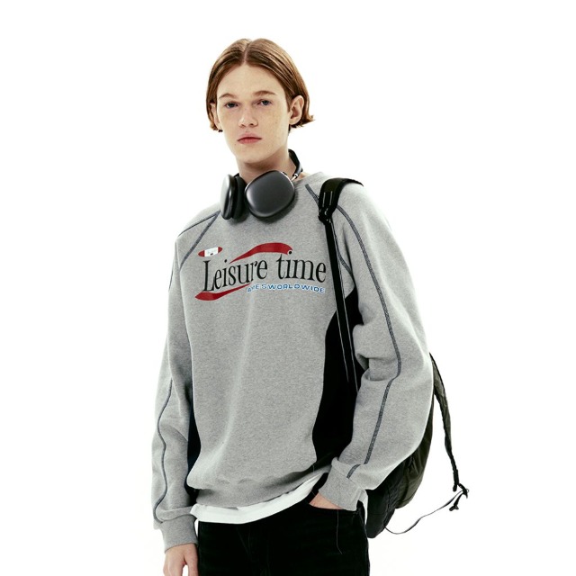 ★AMES-WORLDWIDE★LEISURE TIME LOGO SWEATSHIRT NAVY★正規品 AMES-WORLDWIDE