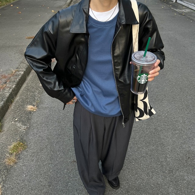 IMXS ELUVA leather jacket レザージャケット　opium Black jacket opium 