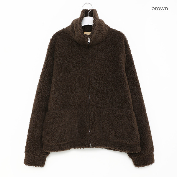 NUGU】 kleeストリングボアジップアップブルゾンbrown タグ付