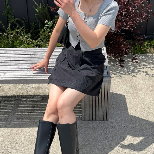kishidamiki ナイロンミニスカート ナイロンカーゴミニスカート[品番：WG010090298]｜WEGO【WOMEN