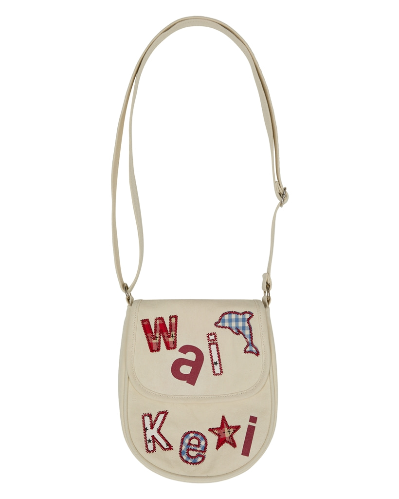 Logo Patchwork Cross Bag IVORY