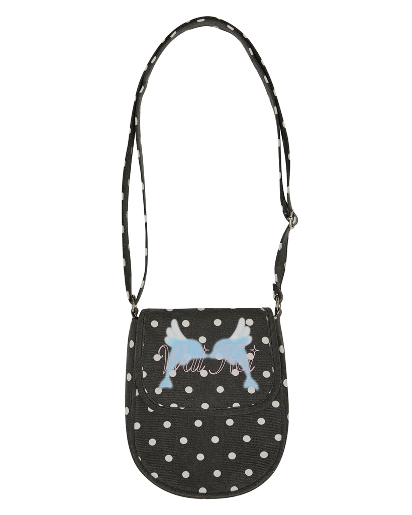 Angel Dolphin Dot Cross Bag BLACK