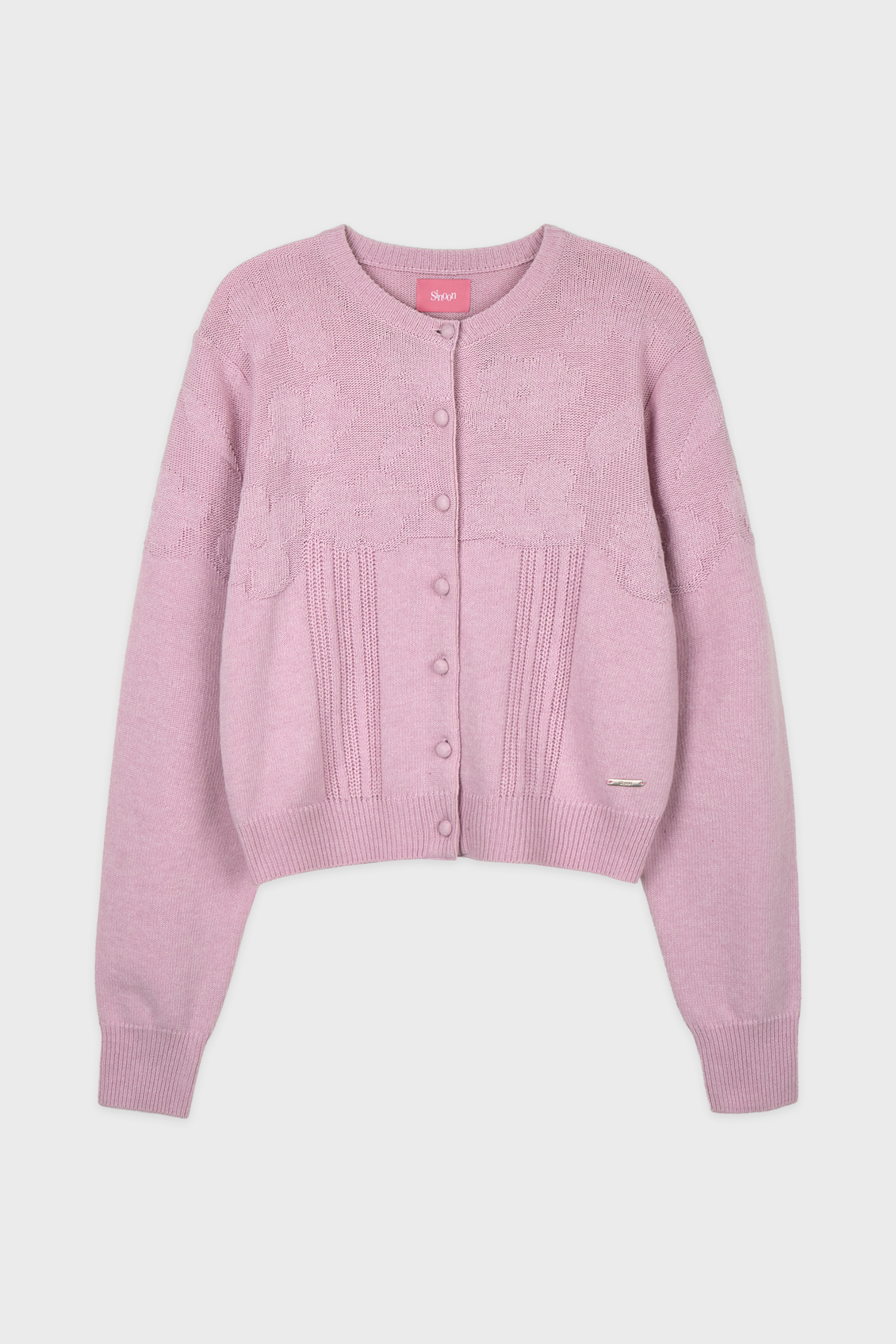 Reverse Flower Cardigan (Pink)