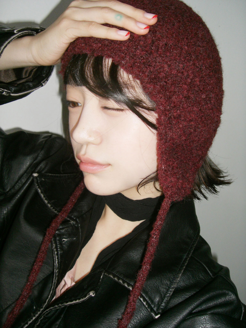 9.hope] イヤーフラップニットビーニー(burgundy) | ファッション通販