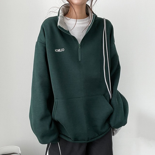 ✩新品未使用✩ブリーフィング　ハーフジップ ベージュ　サイズM PLEATED HALF-ZIP TOP ハーフジッププリーツ付きトップス｜COS