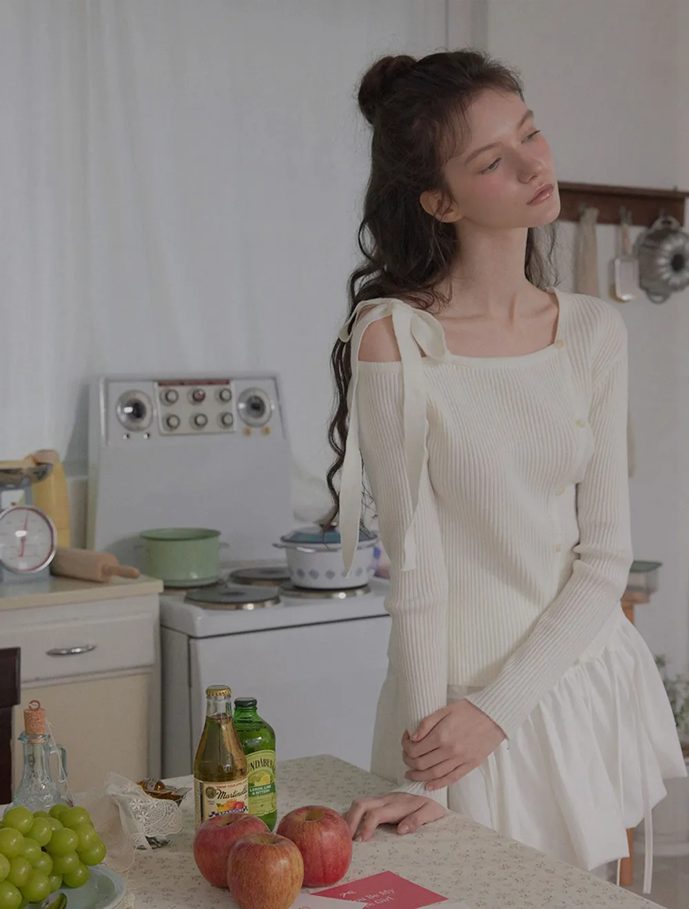 [20%クーポン+最安値挑戦]Late One-Shoulder Strap Asymmetrical Knit
