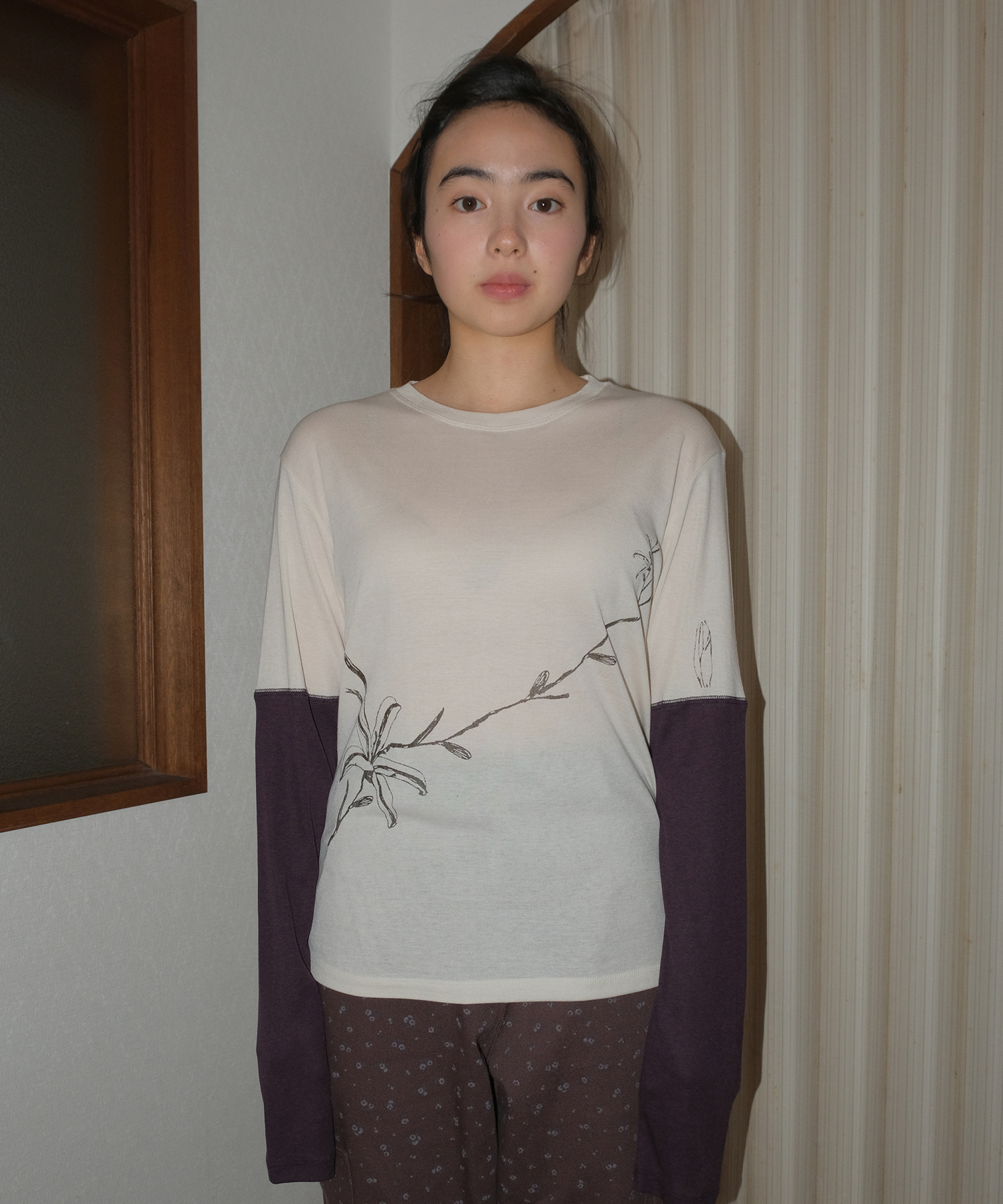 LAYERED PLANTS T-SHIRT DOVE