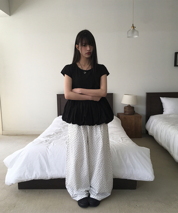 雲　ann吉 あん吉 センソユニコ ワイドパンツ センソユニコan吉ワイドパンツウエストゴムポケットあり38綿100