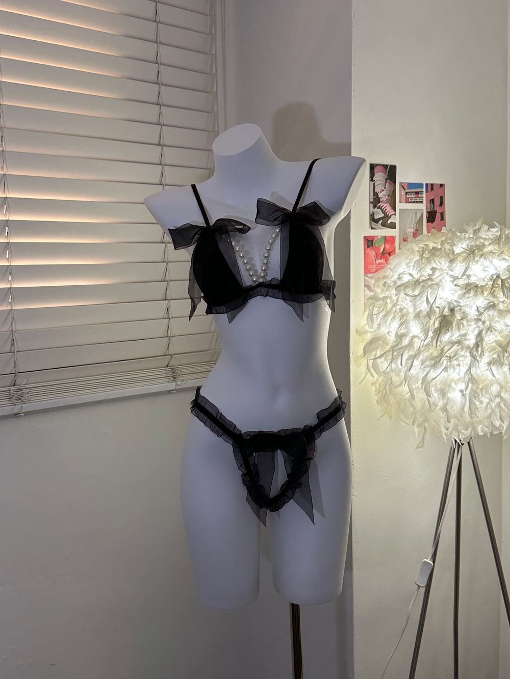 オーダー受付パネル♡Girlパネル❤︎ゼブラリボン パールリボンブラセット | ファッション通販サイト NUGU