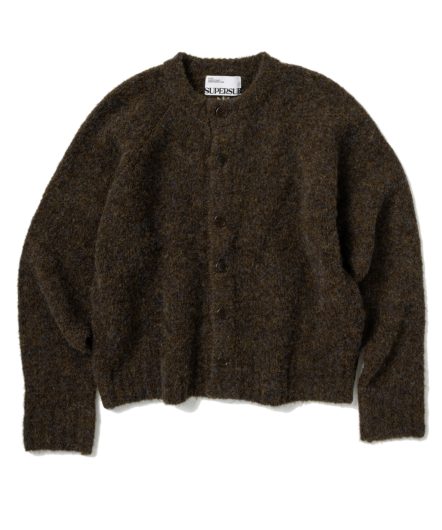 Flash Symbol Raglan Crop Cardigan - Brown | ファッション通販サイト