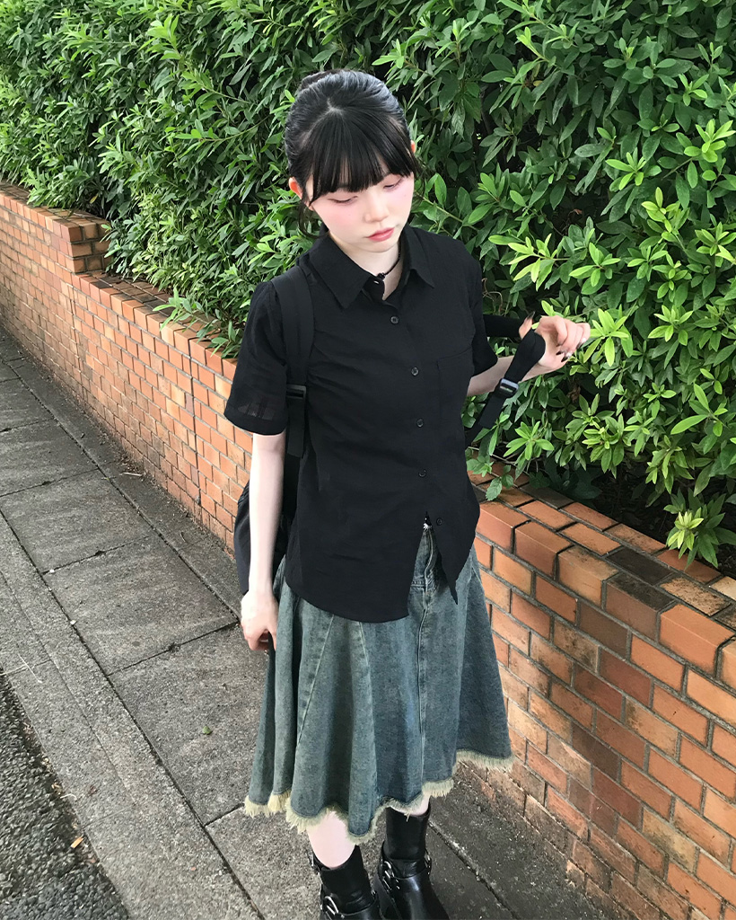 アシンメトリーデニムスカート | ファッション通販サイト NUGU
