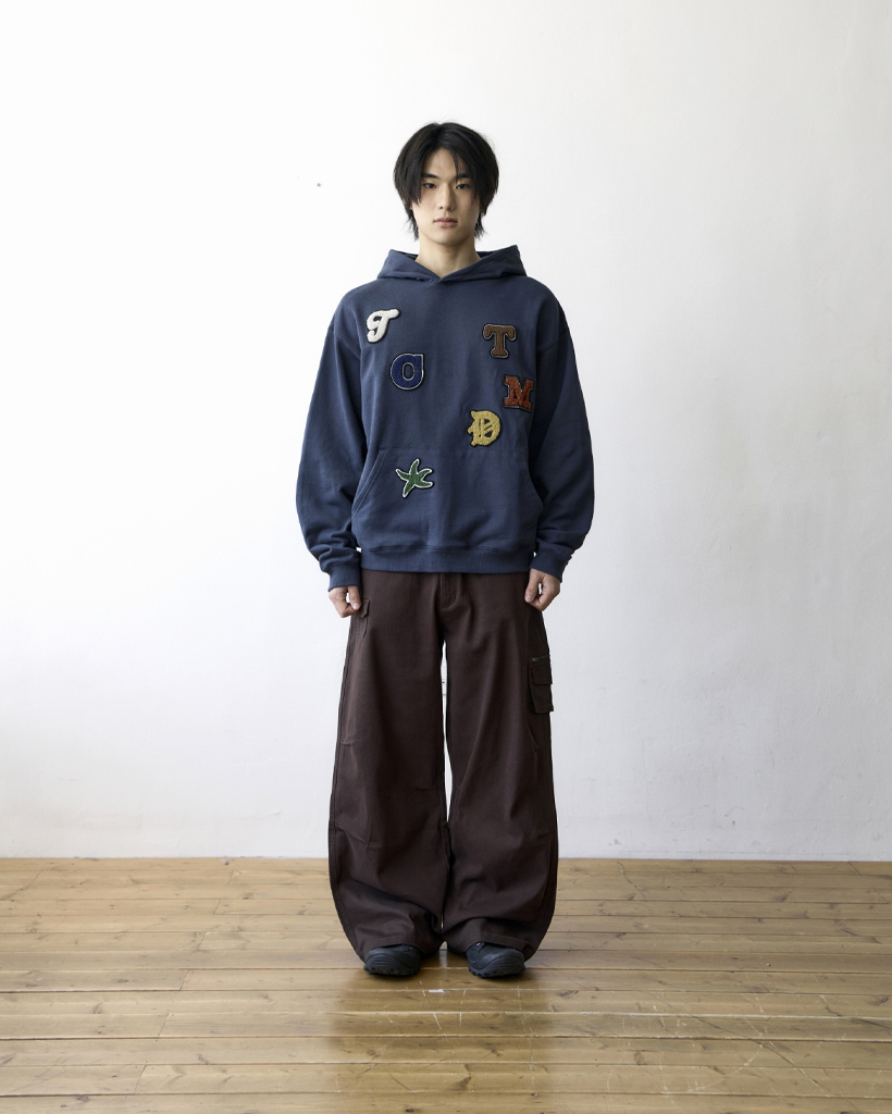 TCM rainbow hoodie (navy)