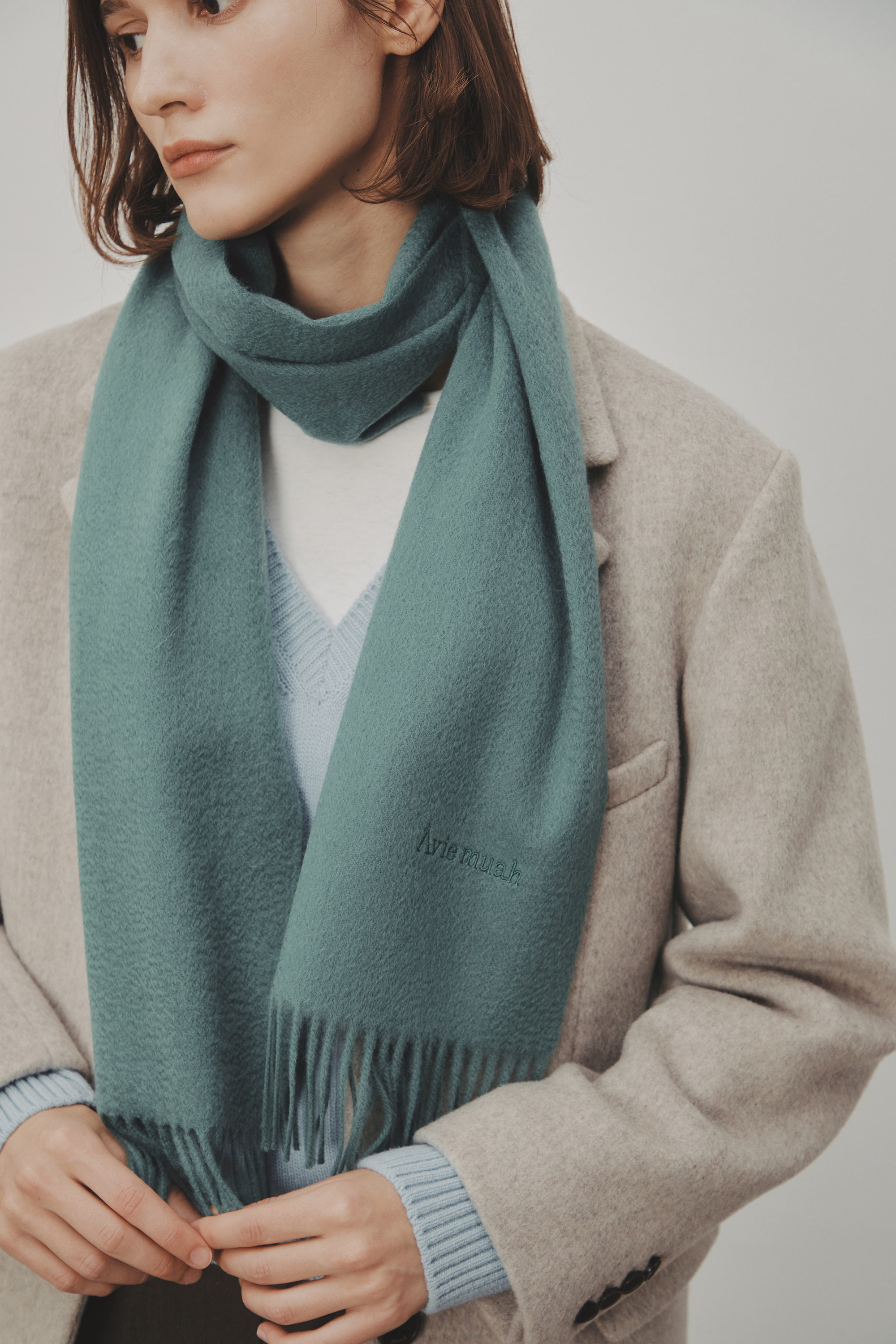 マフラー・ストール MONOHA : 24FW / Cashmere muffler (3colors) Beanie,Gloves,Fingerless Gloves,Poncho,Cashmere Scarves