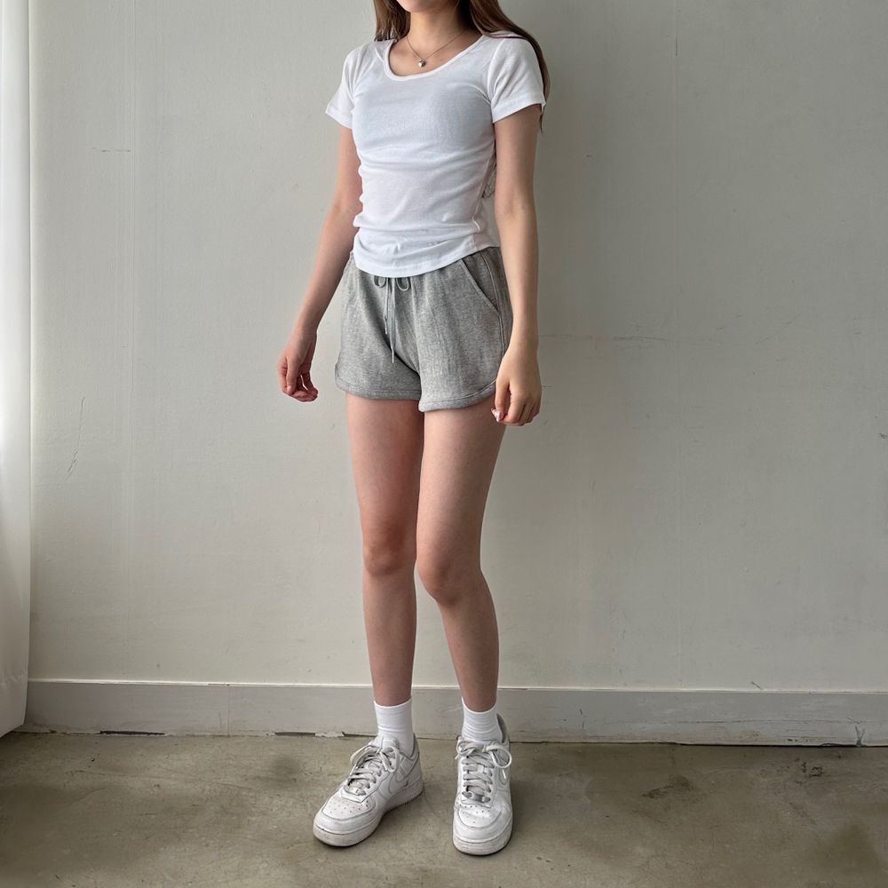 ドルフィン ショーツ【Marithe】MOUVEMENT W DOLPHIN SHORTS 2色 スリットストリングドルフィンショートパンツ | ファッション