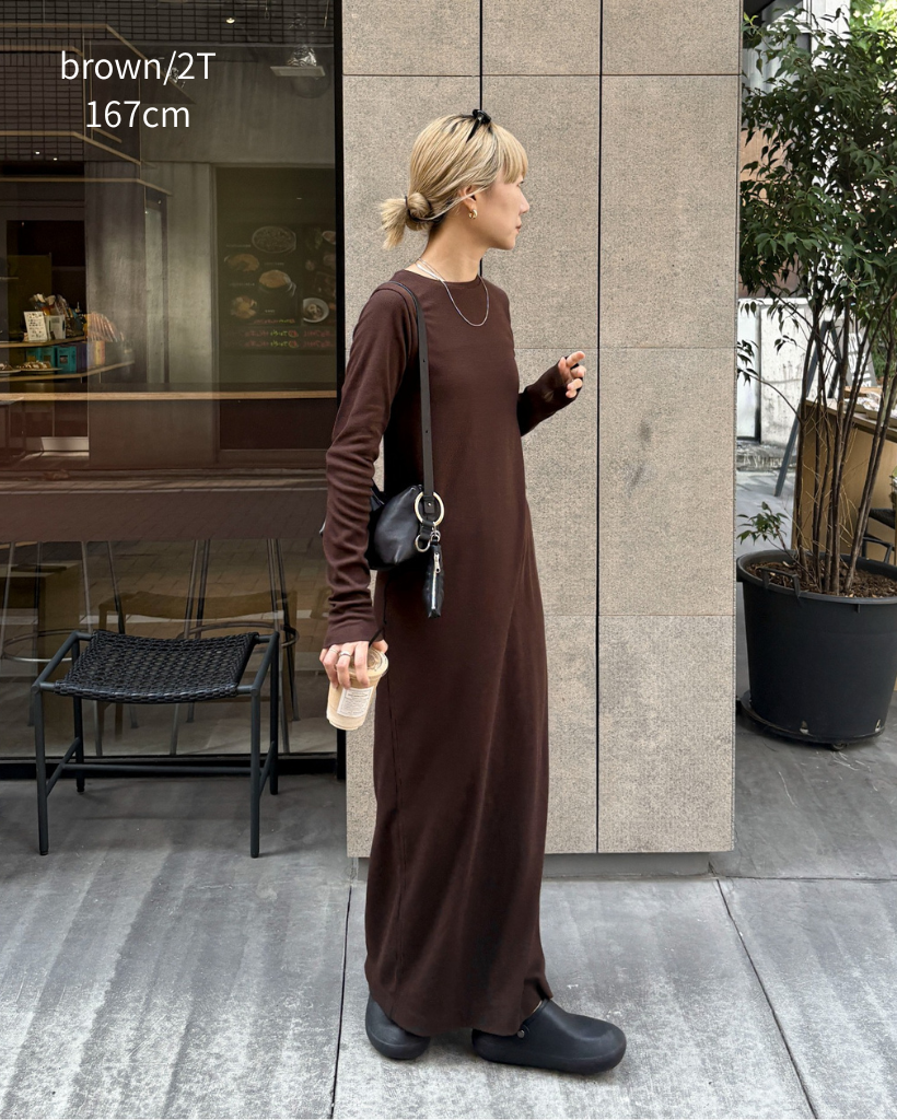 TALL/2Tサイズあり】カットリブロングワンピース | ファッション